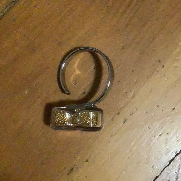 Pyrones Glass Ring, Handmade in France. Heart shaped. Adjustable. - Picture 2 of 4